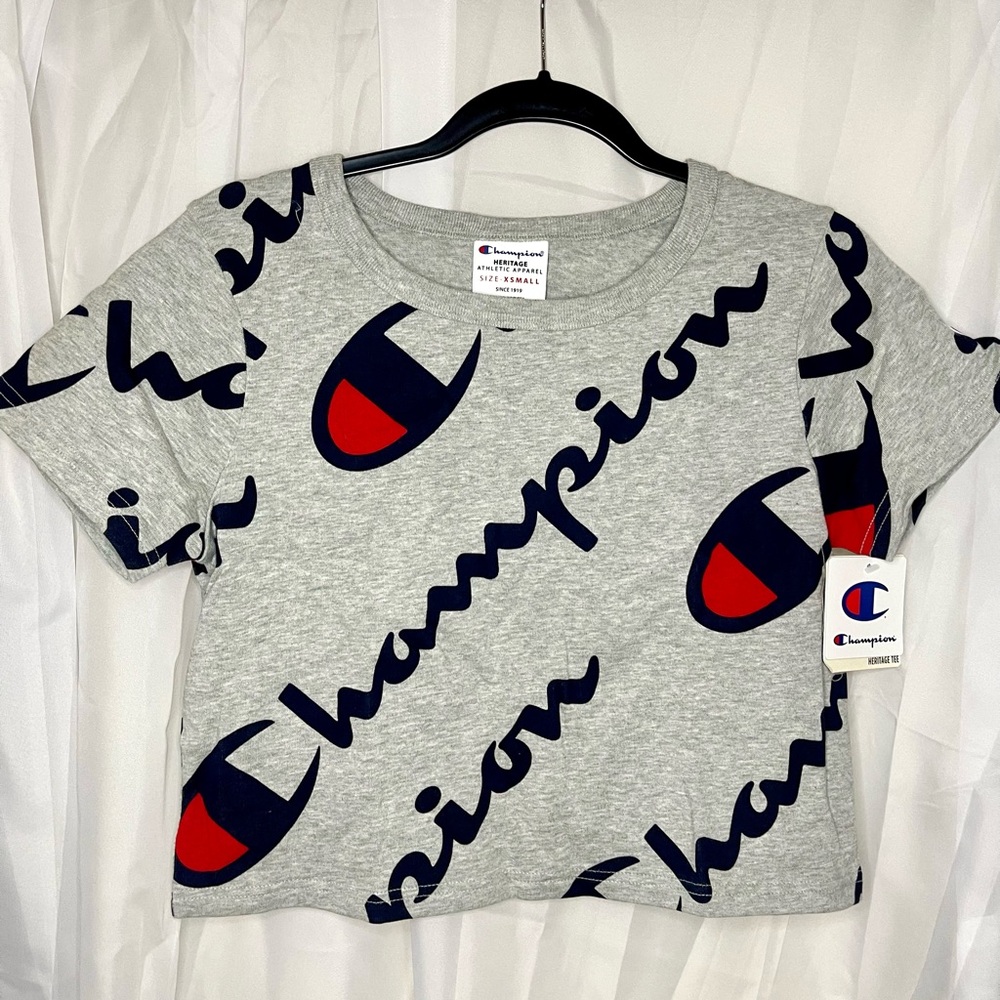 Champion Heritage‎ All Over Script White T-Shirt